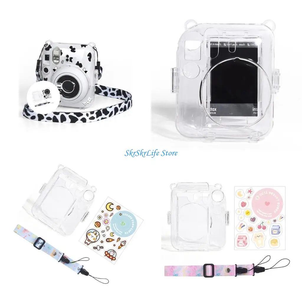 

E65E Прозрачный кожаный чехол с полным покрытием для Mini 12, защитный чехол для камеры, защитный чехол для ПК, простая