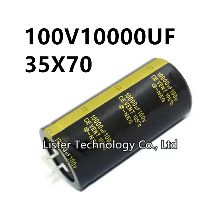 Inversor audio do amplificador do poder, capacitor eletrolítico de alumínio, 100V, 10000UF, 100V10000UF, 10000UF100V, 35x70mm, 1PC