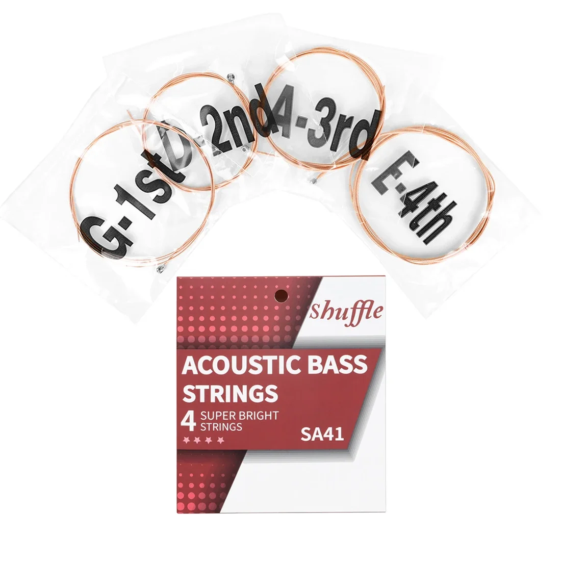 

SHUFFLE 4 Strings Bass Guitar String Hexagonal High Carbon Alloy Nickel Steel Winding Electric Bass Strings Guitar Accessories