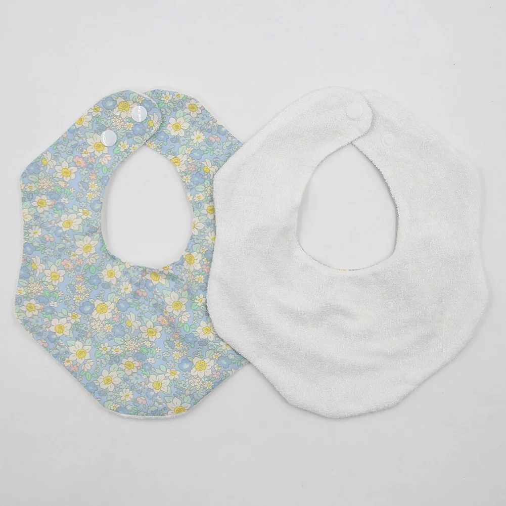 Flower Adjustable Baby Bibs Cotton Towel Waterproof Saliva Hand Towel Boy Girls Feeding Burp Cloth Accessories Stuff Newborn Bib