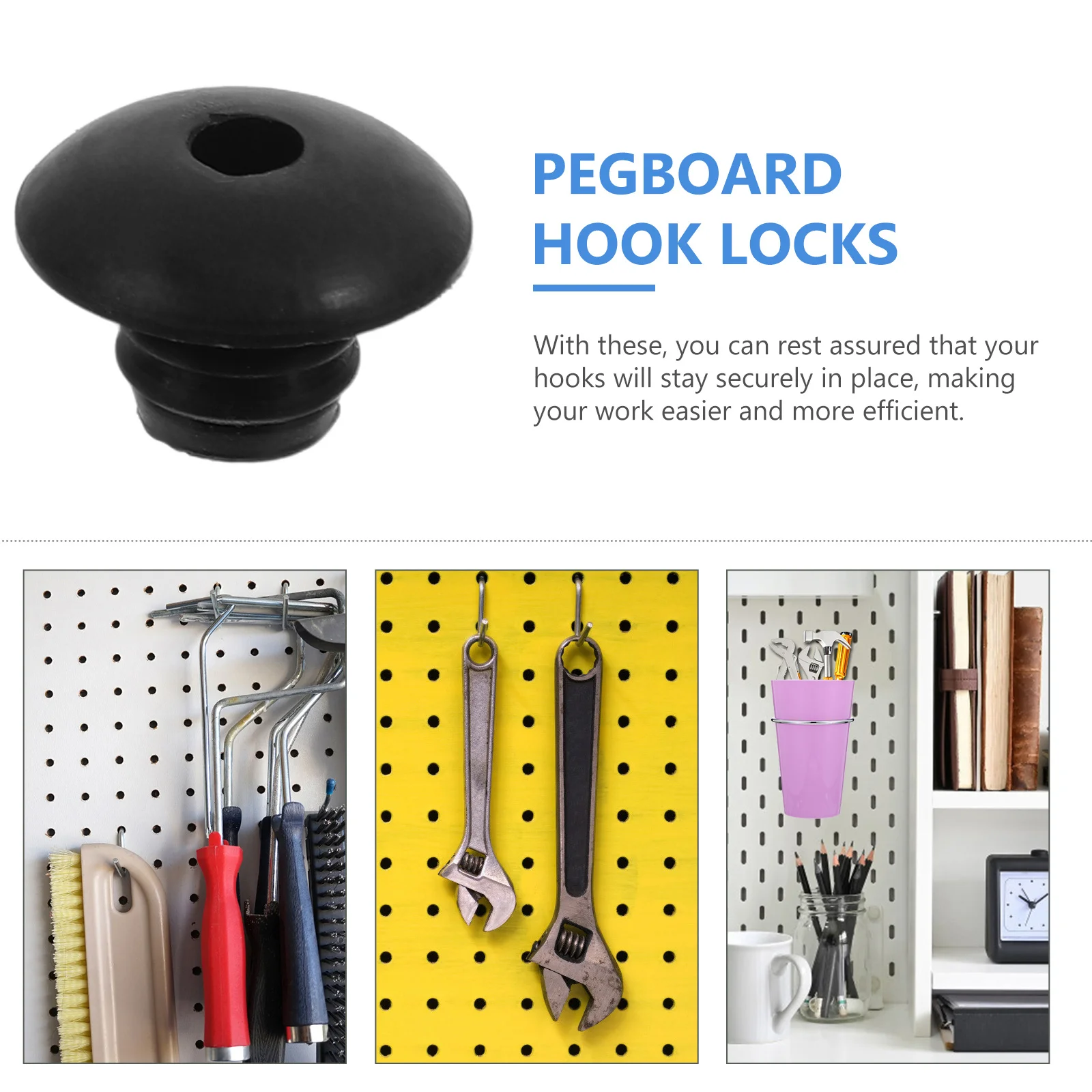 

120Pcs Locking Ring for Pegboard Hooks Rubber Plug Stoppers Secure and Stylish Fixing Solution Heavy Duty Peg Hook Fasteners