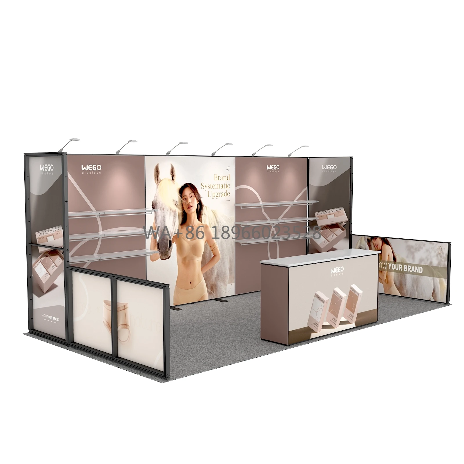 3x6 Trade Show Booth Display Stand Modular Exhibition Stand Popular in American 10x20 Fashion Booth