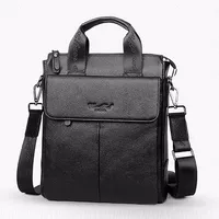 Men Genuine Leather Business Briefcase First Layer Cowhide Shoulder Messenger Casual Bag High Quality Famous Brand Tote Handbag