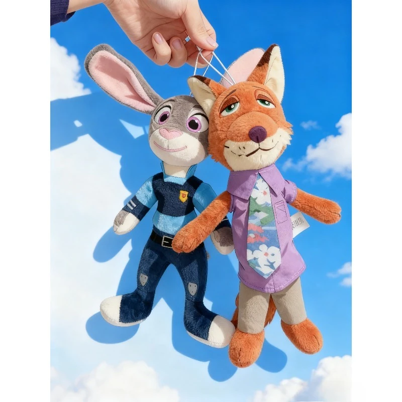 Disney Zootopia Character Nick Wilde Judy Hopps Cartoon Cute Toy Doll Model Birthday Christmas Gift for Children Friends