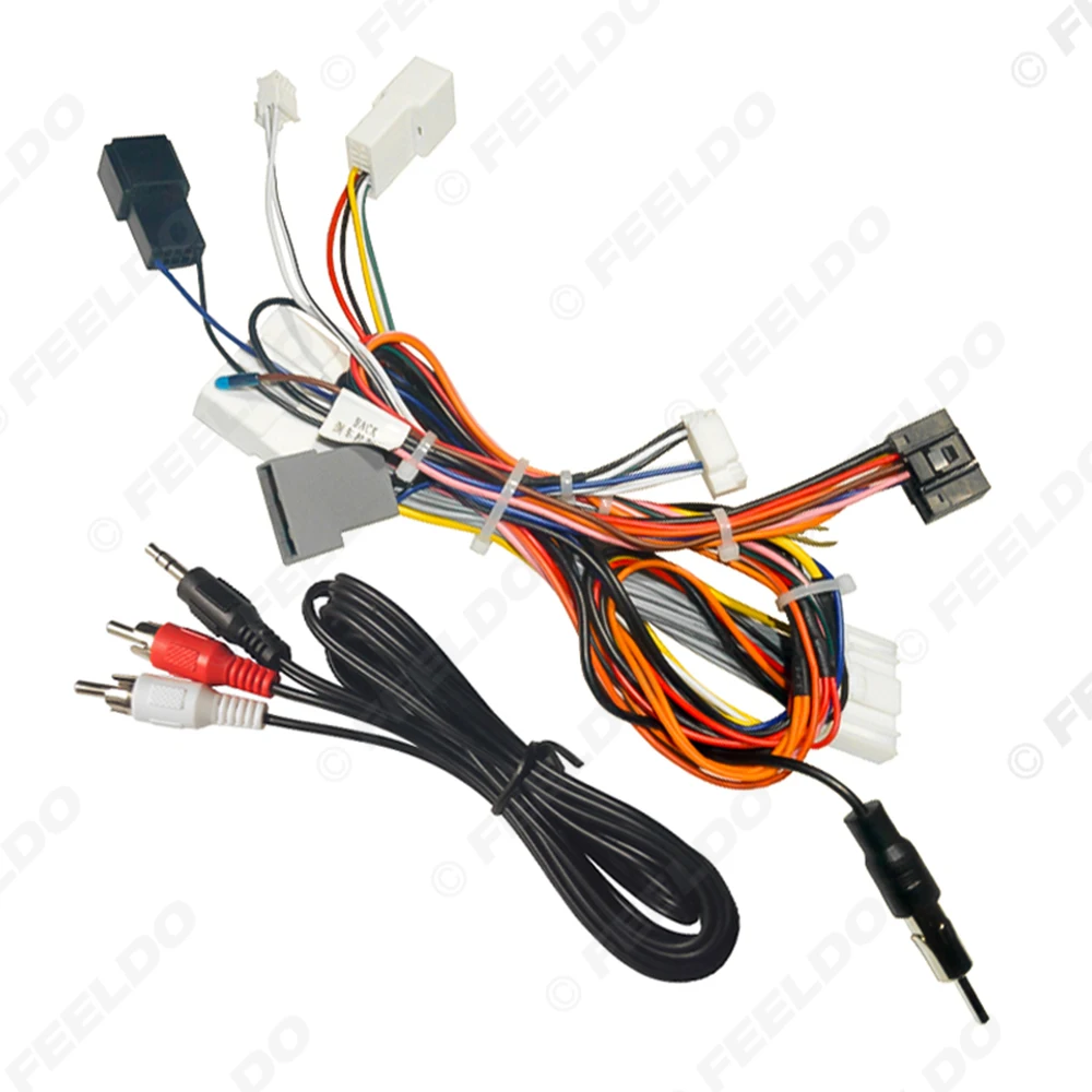 FEELDO Car Audio 16PIN Android Power Calbe für Nissan Teana DVD Player Kabelbaum Adapter