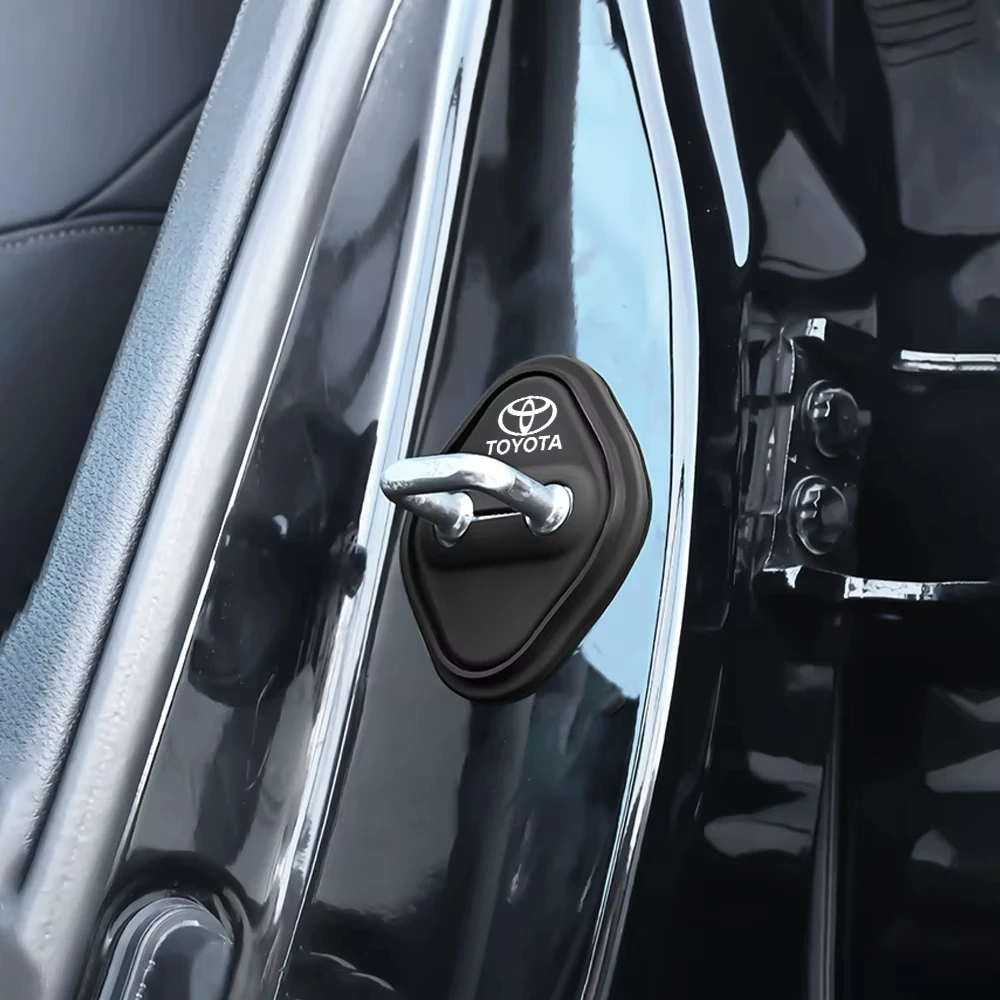 4 قطعة سيارة سيليكون قفل الباب غطاء حماية مشبك غطاء اكسسوارات السيارات لتويوتا كورولا أوريس بريوس يارس هايلاندر 4WD TRD