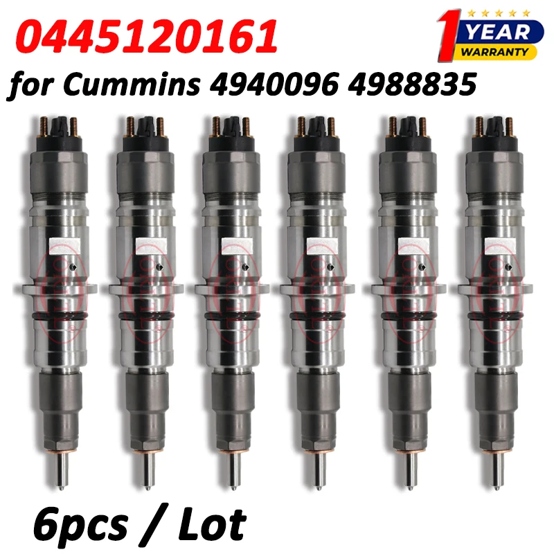 

6pcs 0445120161 Diesel Auto Injector Nozzle 4940096 4988835 For Cummins Mopar 68002012 4981077