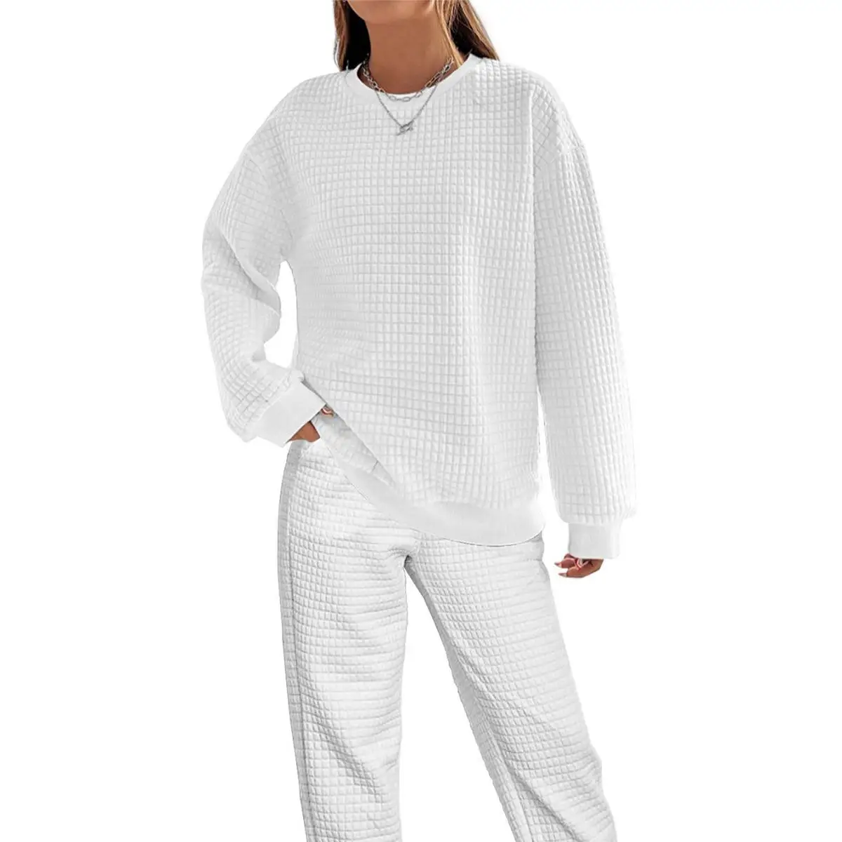 Conjunto Casual de Manga Larga con Estilo Patchwork, Ropa de Mujer a la Moda, Primavera-Otoño, Nuevo Estilo Gótico, Material ...