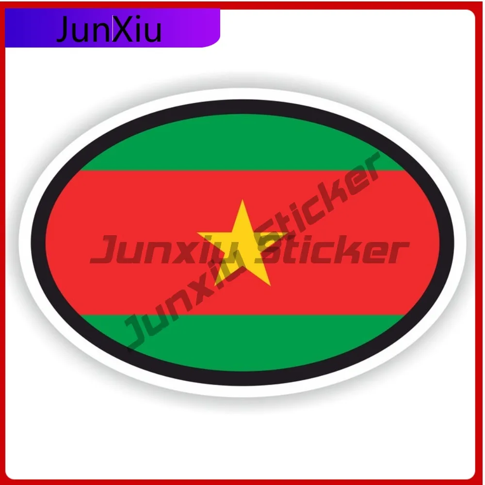 

Burkina Faso Oval Flag Sticker Waterproof Decals Scratch Cover Decal Custom Car Decals Suv Motorcycle Rally Bumper Funny Decor