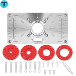 T Router Tabela Inserir Placa, Bancos De Madeira De Alumínio, Router De Madeira, Aparador Modelos, Máquina De Gravura, Ferramentas Tupia, 4 Anéis