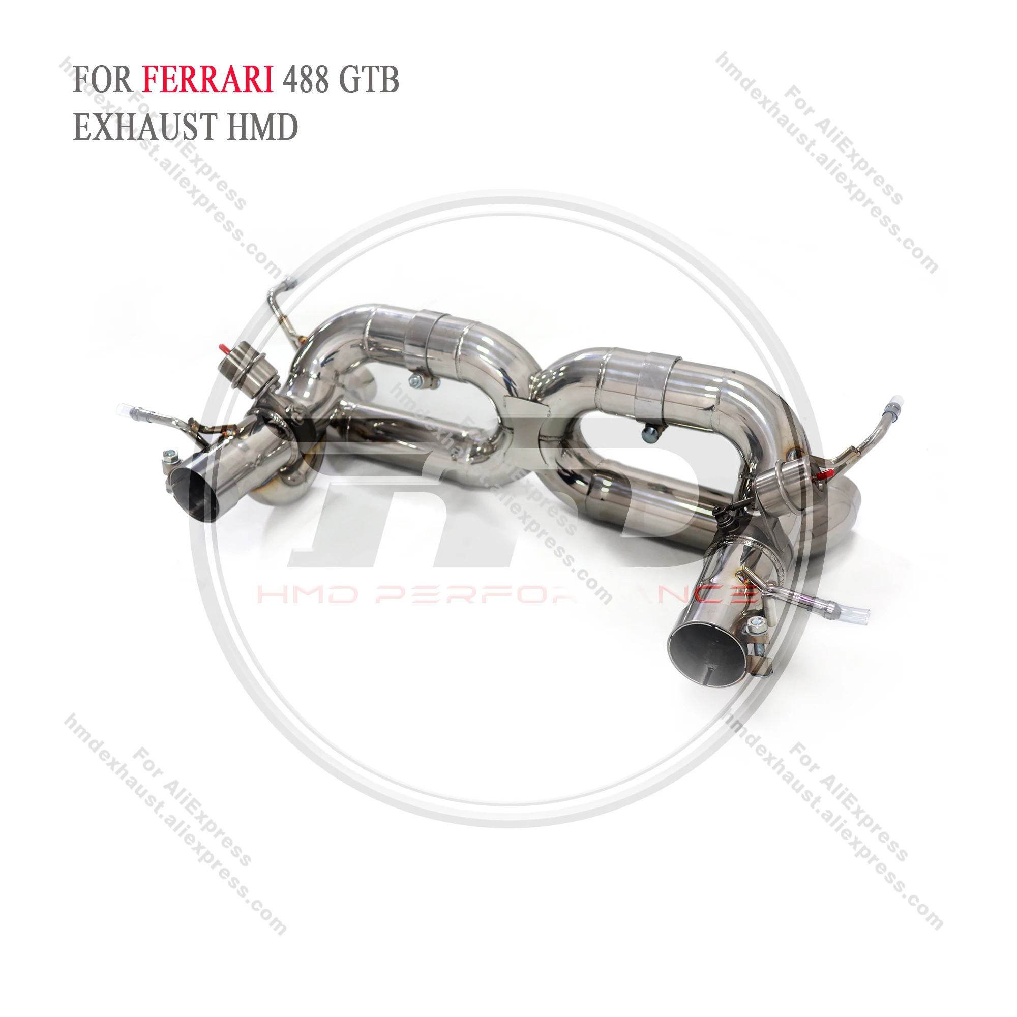 

HMD Exhaust System Stainless Steel Performance Catback for Ferrari 488 GTB Spider 3.9T With Valve Version