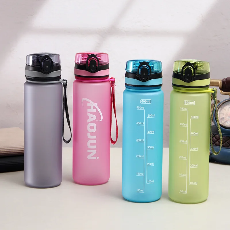 600ml Water Bottle Motivational Sport Water Bottle Leakproof Bottles Drinking Outdoor Travel Gym Fitness Jugs For Kitchen Cups