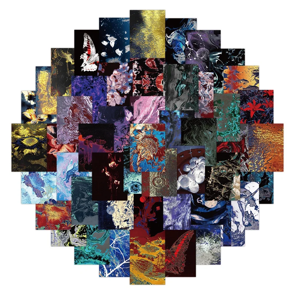 60개 추상적이고 독특한 미술 그림 그래피티 스티커 헬멧 자전거 필통 데칼 블링블링스티커스 스토어