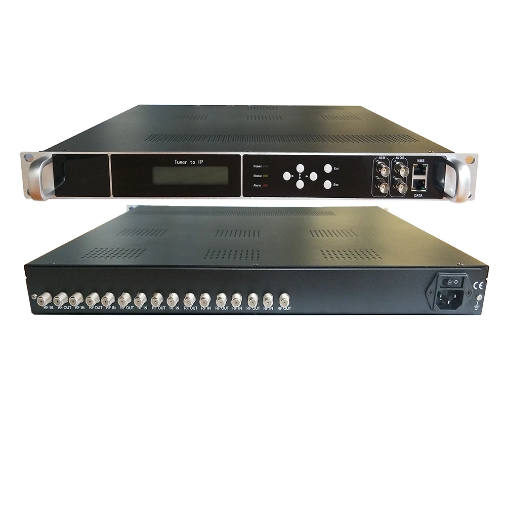 

8-channel Tuner To Ip Asi Gateway Rf Dvb-s2 Dvb-t2 Dvb-c Atsc Isdbt To Ip Tuner Receiver For Dtv Front-end Distribution Systems