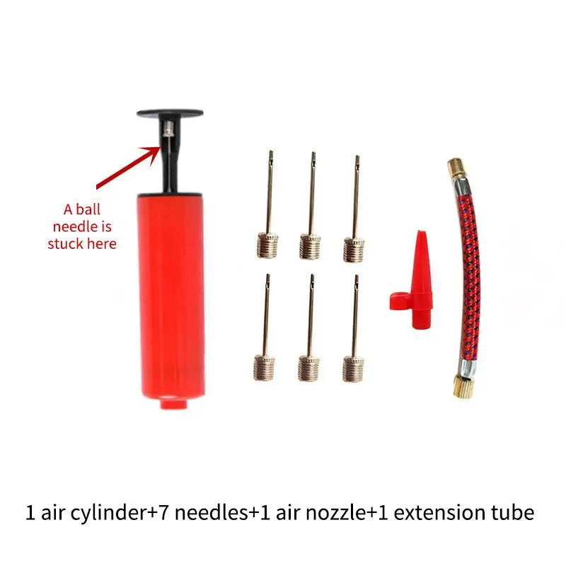 Mini pompe à air manuelle, Kit gonflable avec aiguille pour ballons de football, de basket-ball, de volley-ball, Portable, 10 pièces/ensemble