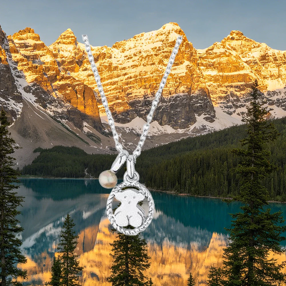 

Колье с испанским медведем в минималистичном стиле 2026 года, из стерлингового серебра S925, классический милый дизайн с животным мотивом для женщин