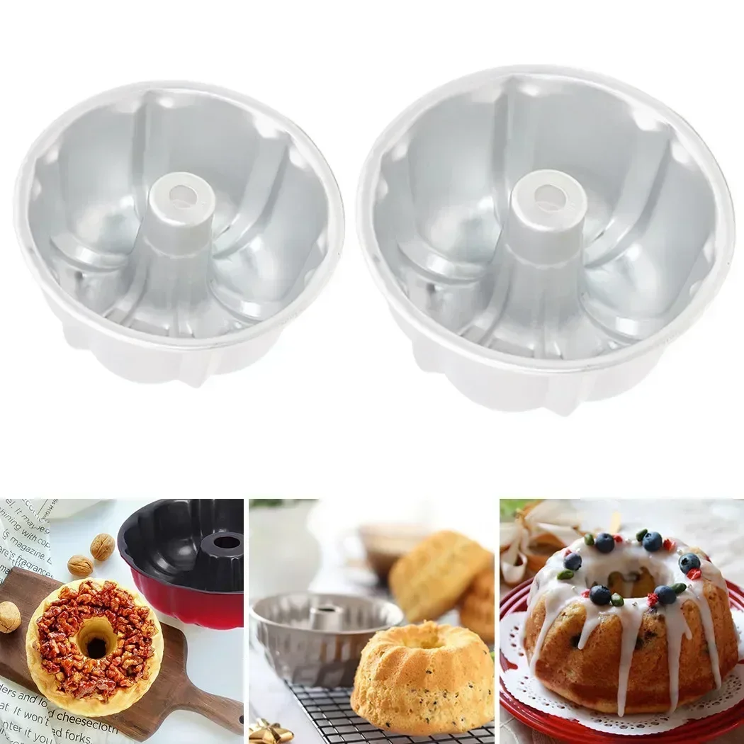 Tiered Round Cake Mold Removable Bottom Aluminum Alloy Cake Pan Set Non Stick Baking Mould Kitchen Tools