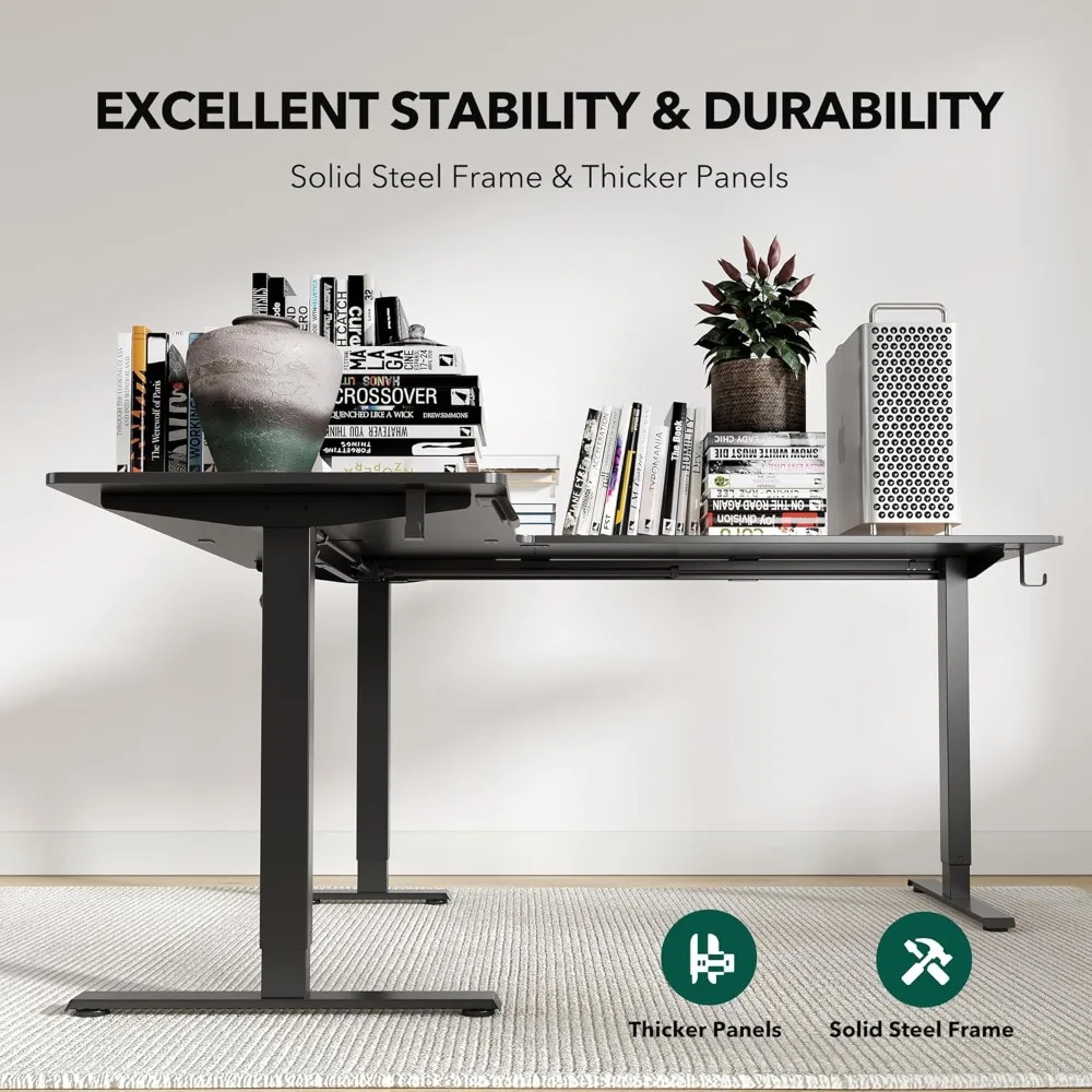 Scrivania da ufficio verticale, altezza regolabile, scrivania per computer verticale elettrica da 63 pollici, scrivania verticale per ufficio domestico