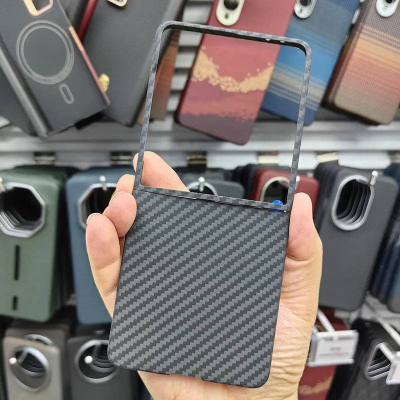 

Case for Samsung Galaxy Z Flip 7 Flip7 Real Aramid Carbon Fiber Anti-explosion Mobile Phone Protective Cover Protection Shell