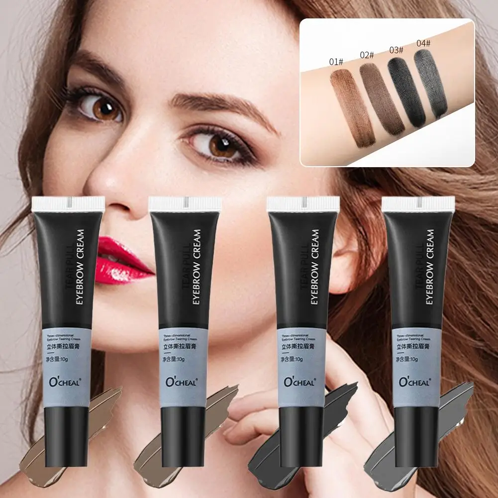 10g Semi-permanente Augenbraue Peeling Creme 4 Farben Langlebig Farbstoff Pulver Wasserdicht Augenbraue Augenbraue Stift Schweiß-beständig Wo A8B9