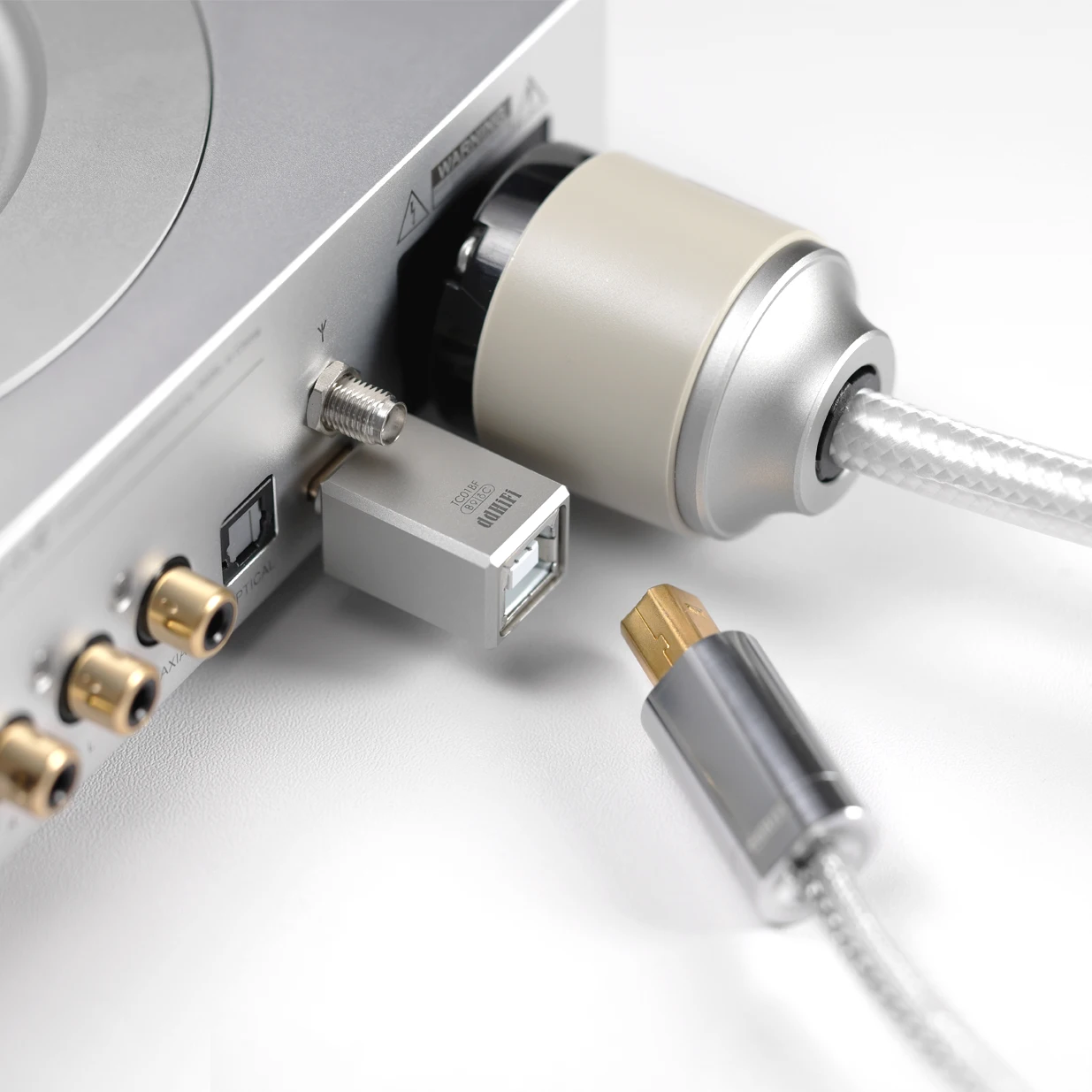 DDHiFi TC01B / TC01BF HiFi Quality USB-B to USB-C Adapter Converter with CNC Machined Unibody and Gold-Plated Connectors