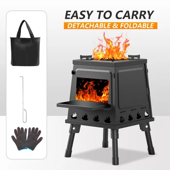Portable Cast Iron Wood Camp Stove 1