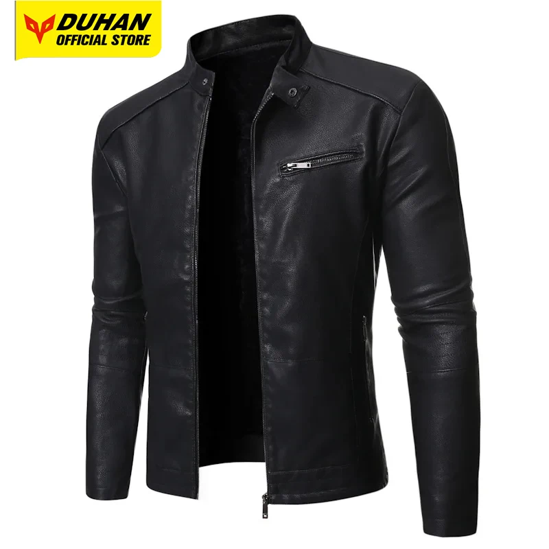 

Motorcycle Jacket PU Leather Retro Men Personality Windproof Riding Jacket Four Seasons Casual Moto Jacket