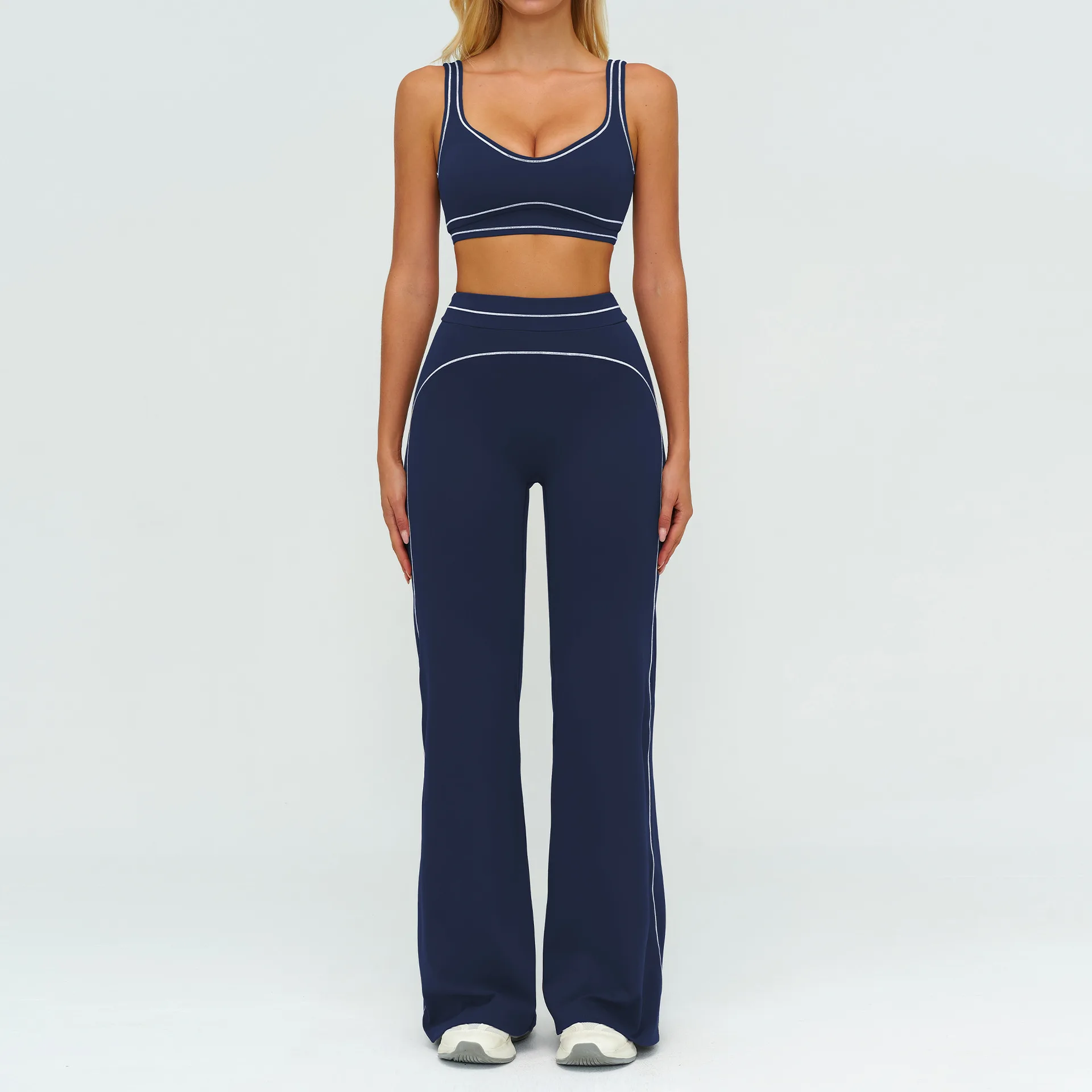 Women's Tracksuit Yoga Set 2PCS Sport Suit Gym Wear Workout Clothes Gym Outfits High Waist Legging Fitness Bra Set Sports Suits