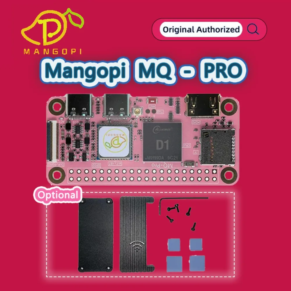 MangoPi MQ Pro Heatsink Optional, Allwinner D1 Board SBC Domestic RISCV Art Mango Pi Compared Orange Pi Raspberry Pi, 512MB/1GB