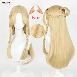 Marcille Donato Cosplay Wig Anime Blonde Golden Long Pre Braided Heat Resistant Synthetic Hair Party Wigs + Wig Cap
