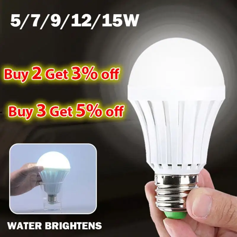 Smart Light Bulb Led Bulb E27 Rechargeable Emergency LED Light Bulb 5/7/9/15W Lamp Light Bulb Water Portable Spotlights Lamp