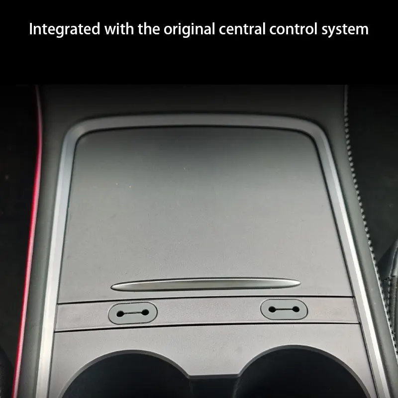 For Tesla Model 3 Y Carbar Center Console Charging Cable Hub ABS Central Control Threading Box Data Line Hole Hub Storage Bar