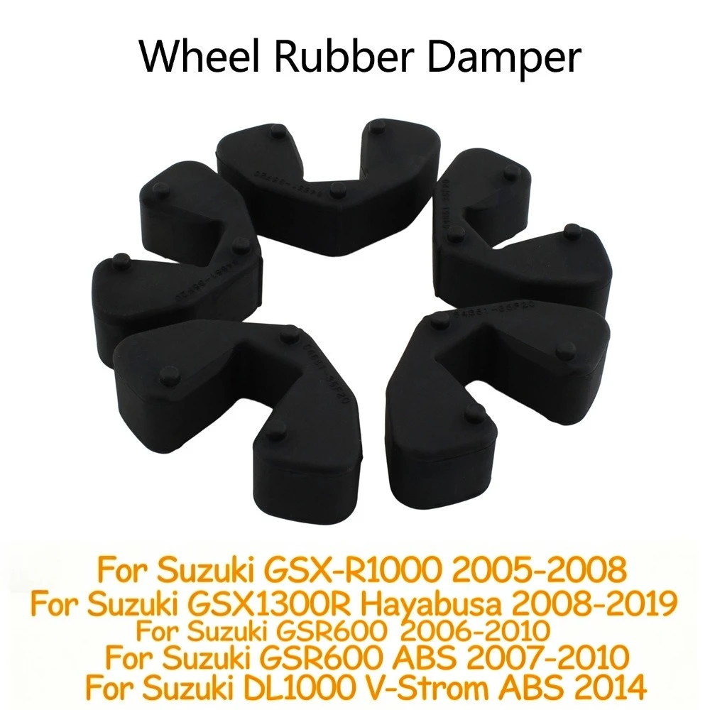 5pcs For Suzuki GSX1300R GSX 1300R Hayabusa 2008-2019 Motorcycle Rear Wheel Drum Rubber Sprocket Buffer Damper 64651-35F20