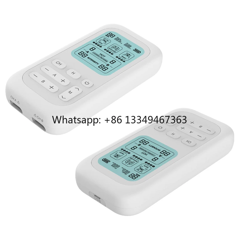 Dual Channel 5000ma Rechargeable EMS Muscle Stimulator Relax Tens Unit Device Factory OEM ODM Heated Heated Unit for