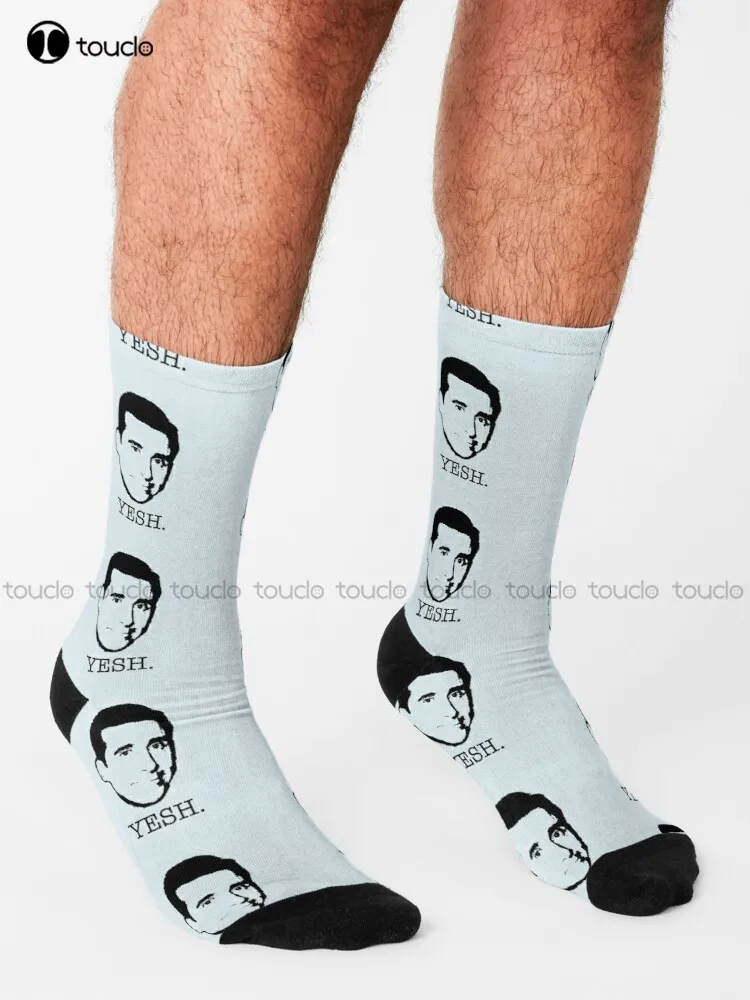 Michael Scott The Office Tv Show Yesh. Black White Socks Halloween Socks Unisex Adult Teen Youth Socks 360° Digital Print Gift