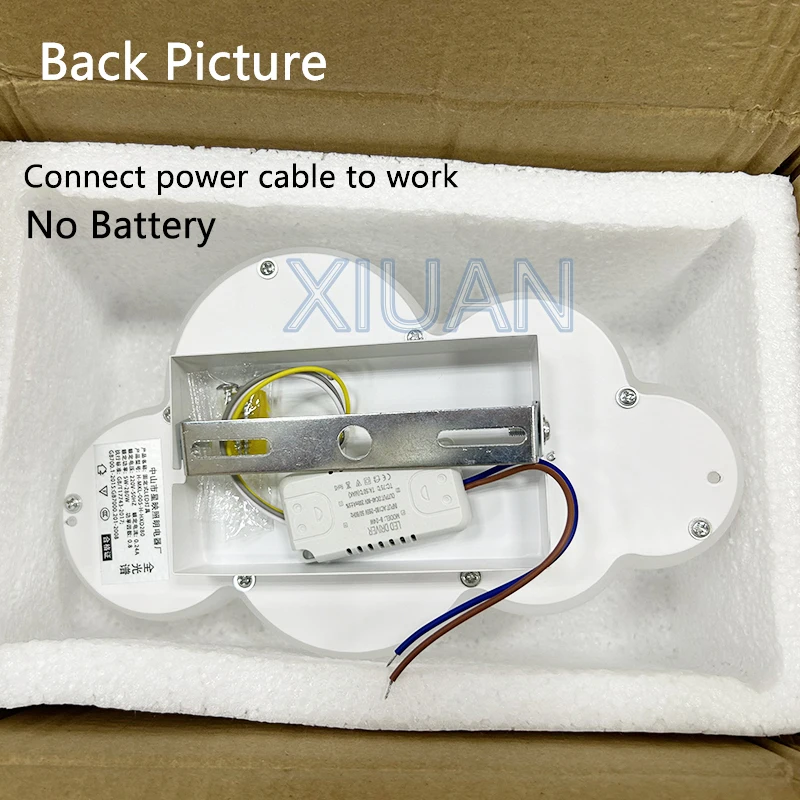 Imagem -06 - Lâmpadas Brancas da Nuvem para o Quarto das Crianças Quarto Luz da Parede da Cabeceira Controle Remoto Escurecimento Opcional Quarto do Berçário Luzes da Noite 110v 220v