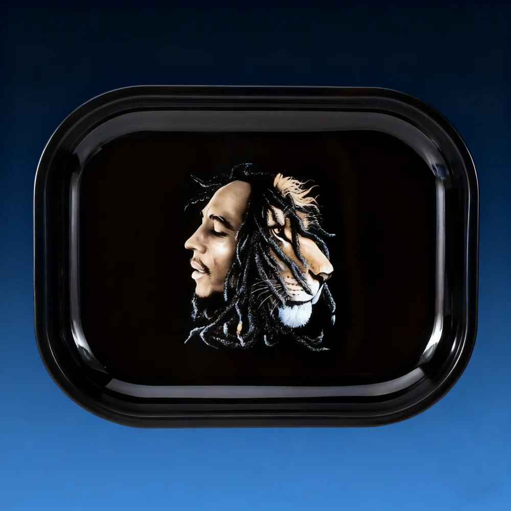 18*14 سنتيمتر التبغ المعادن صينية لف الحاويات التدخين تخزين الشاي طاولة القهوة المتداول أداة #3