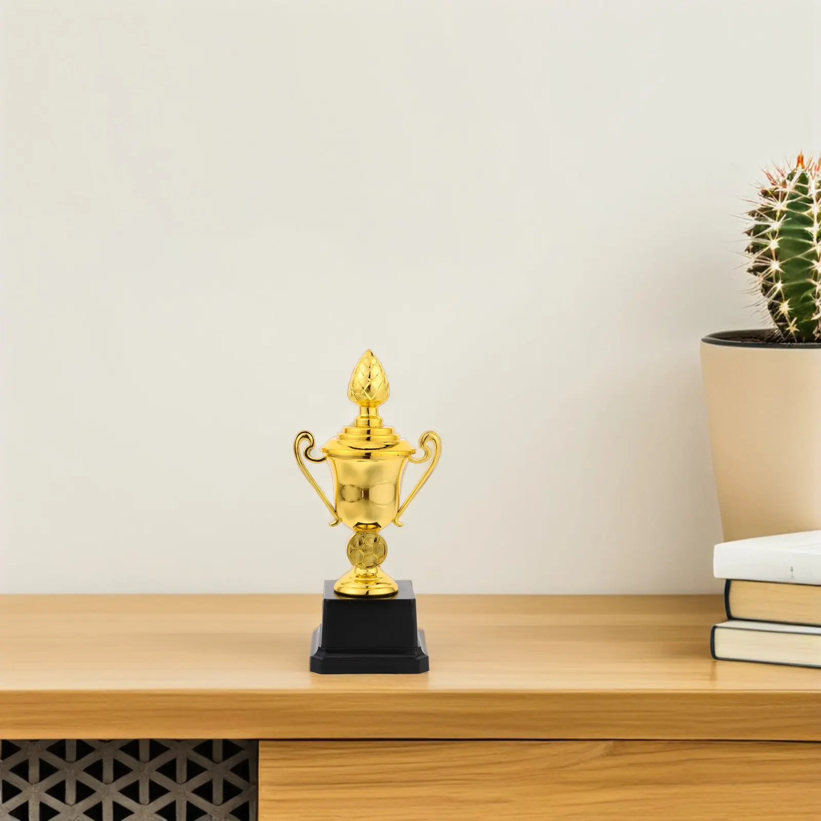 Soccer Trophy Plastic Gold Finish Lightweight Reliable Elegant Design for School Sports Competitions Awards Classroom