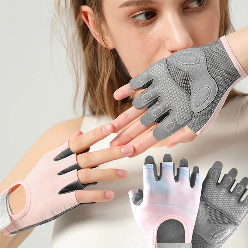 

Fitness Half Finger Gloves Men Women Palm Thickening Shock Absorption Wear Barbell Training Non-Slip Sports