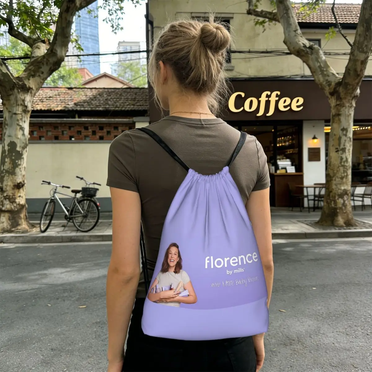 Florence By Mills Backpacks Portable Drawstring Bags Sports Bag Book Bags for Man Woman School