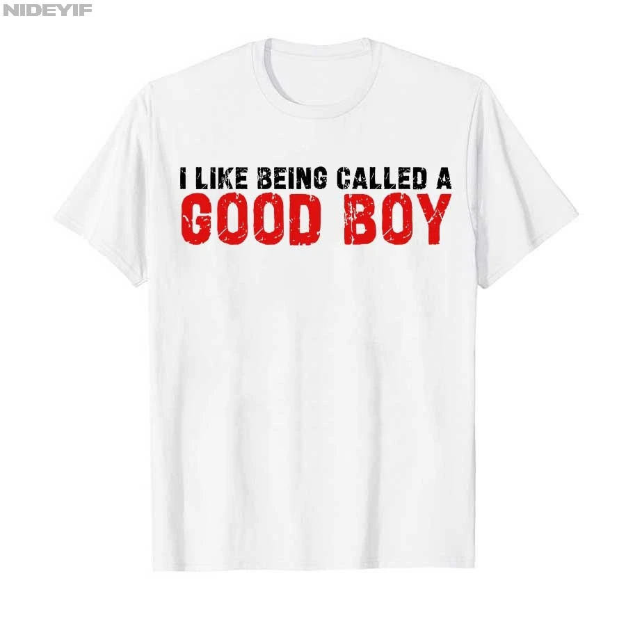I Like Being Called A Good Boy Brainrot Funny Gen Alpha T-shirt Men Women 100% Cotton T Shirts Short Sleeve Tops