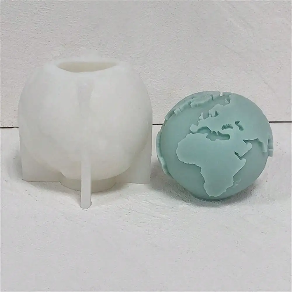 Earth Candle Mold Earth Aromatherapy Candle Silicone Mold DIY Gypsum Dropping Gel Earth Handmade Soap Grinding Tool