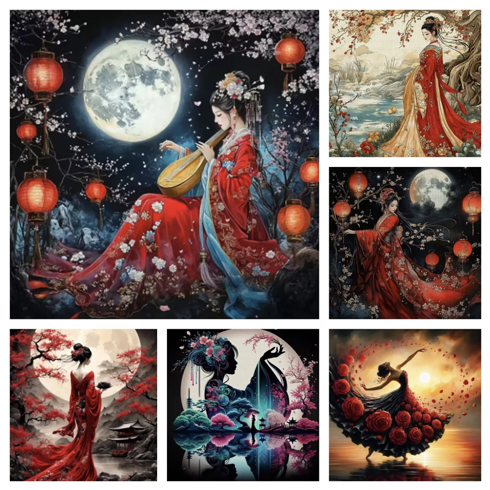 

Diy Diamond Art Painting New Series Ancient Women's Square Round Drilling Mosaic Embroidery Beautiful Girl Images