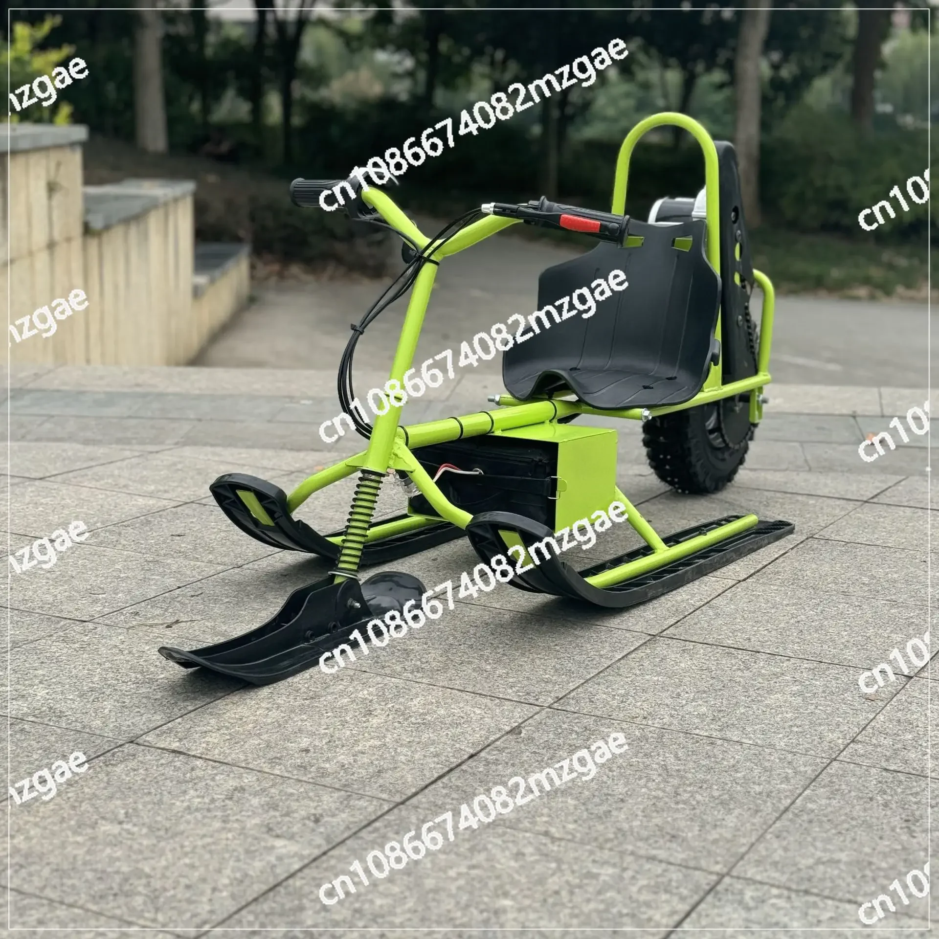 Snow Motorcycle Children's Ski Car Big Wheel Hub Thickened Sled Car Outdoor Off-road Racing