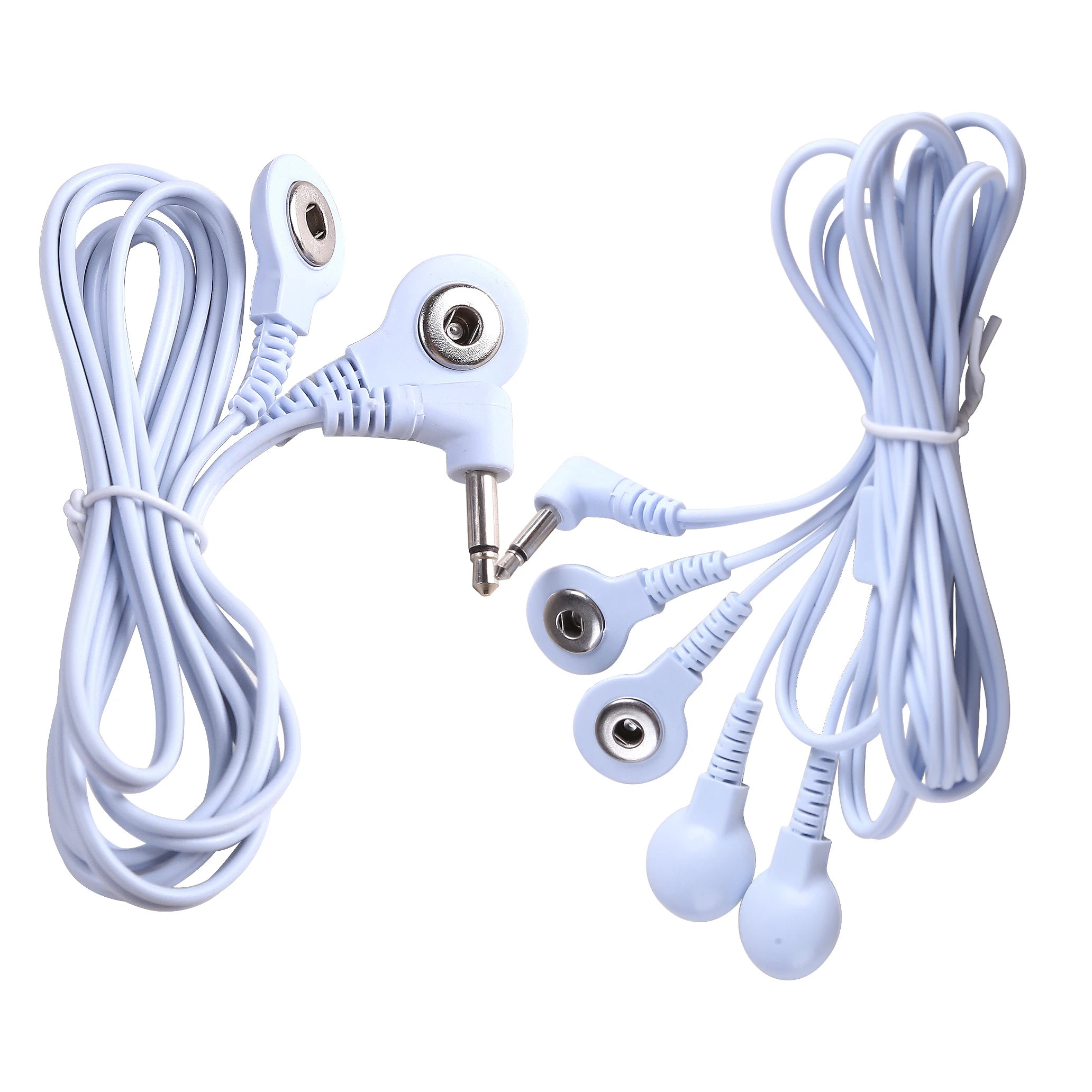 3.5mm Plug 4-ways and 2-ways Button Wire  Therapy Physiotherapy Relax for TENS Unit Tens Digital Massagers  Body Massager Pad