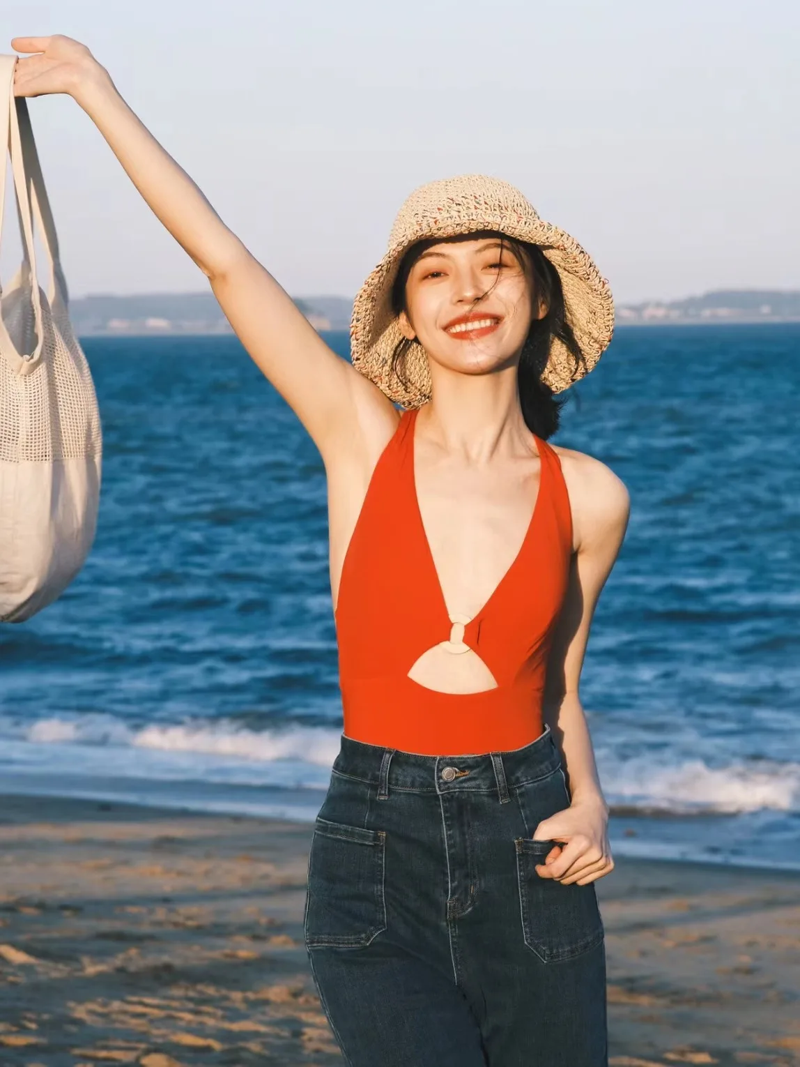 

Red Bikini Swimming Suit Women's Vaion Onsen Retro Hong Kong Sle Sexy Beach Sand Beach Holiday Swimwear