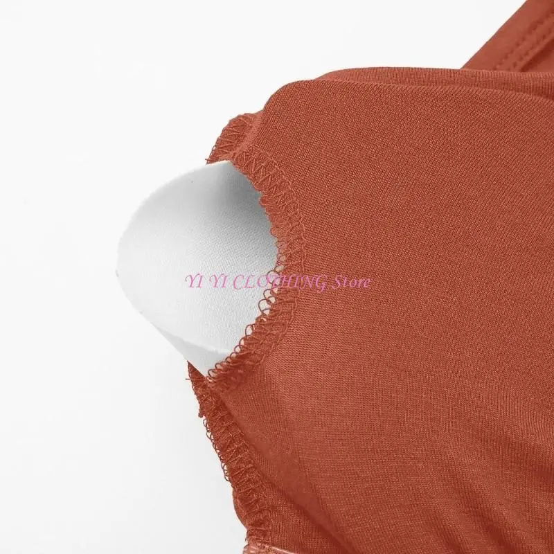 N5KF Women's Thin Strap U Neck Top Soft Fabric Padded Support Builts In Bra Camisole Breathable Fabric for Daily Wear