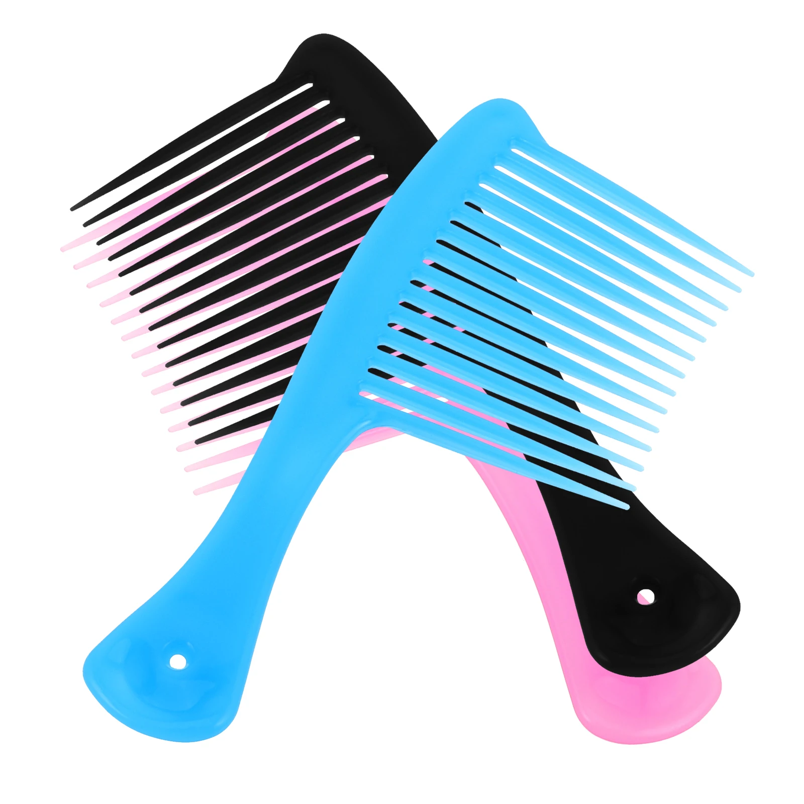 

3pcs Smooth Curly Hair Tool Large Size No Tooth Braid Wavy Hair Comb Wet Salon Device Detangling Home Use