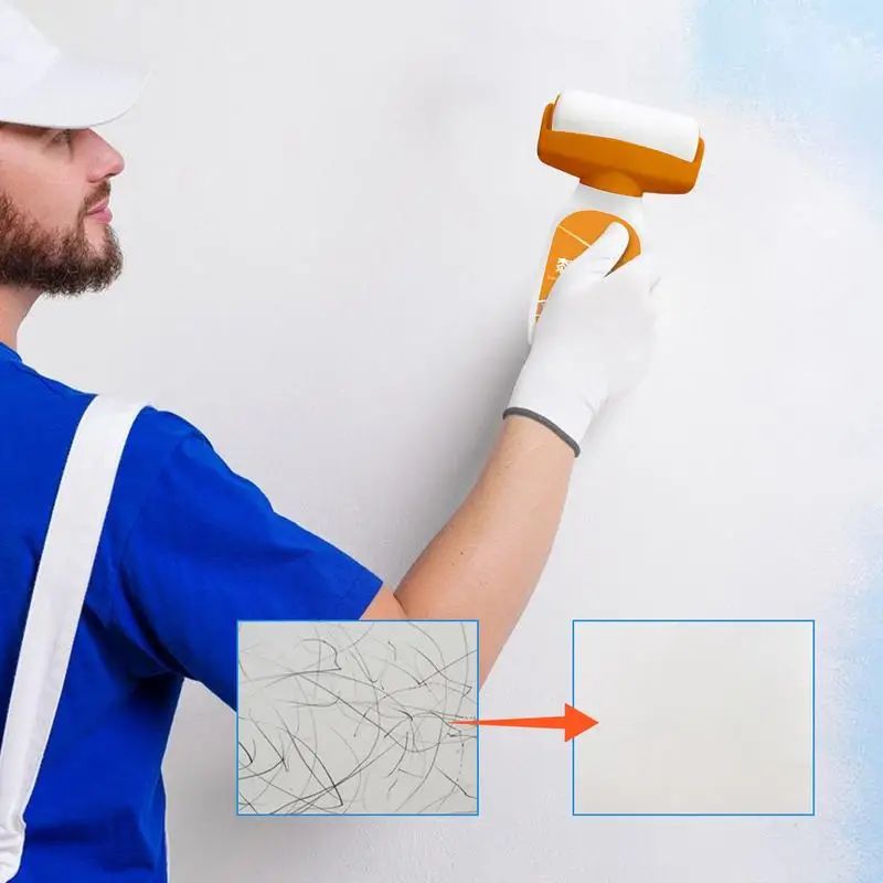 Small Roller Wall Patching Brush 500g Water-Based Wall Paint With Roller Brush Portable Low Odor Roller Brush Wall Paint For