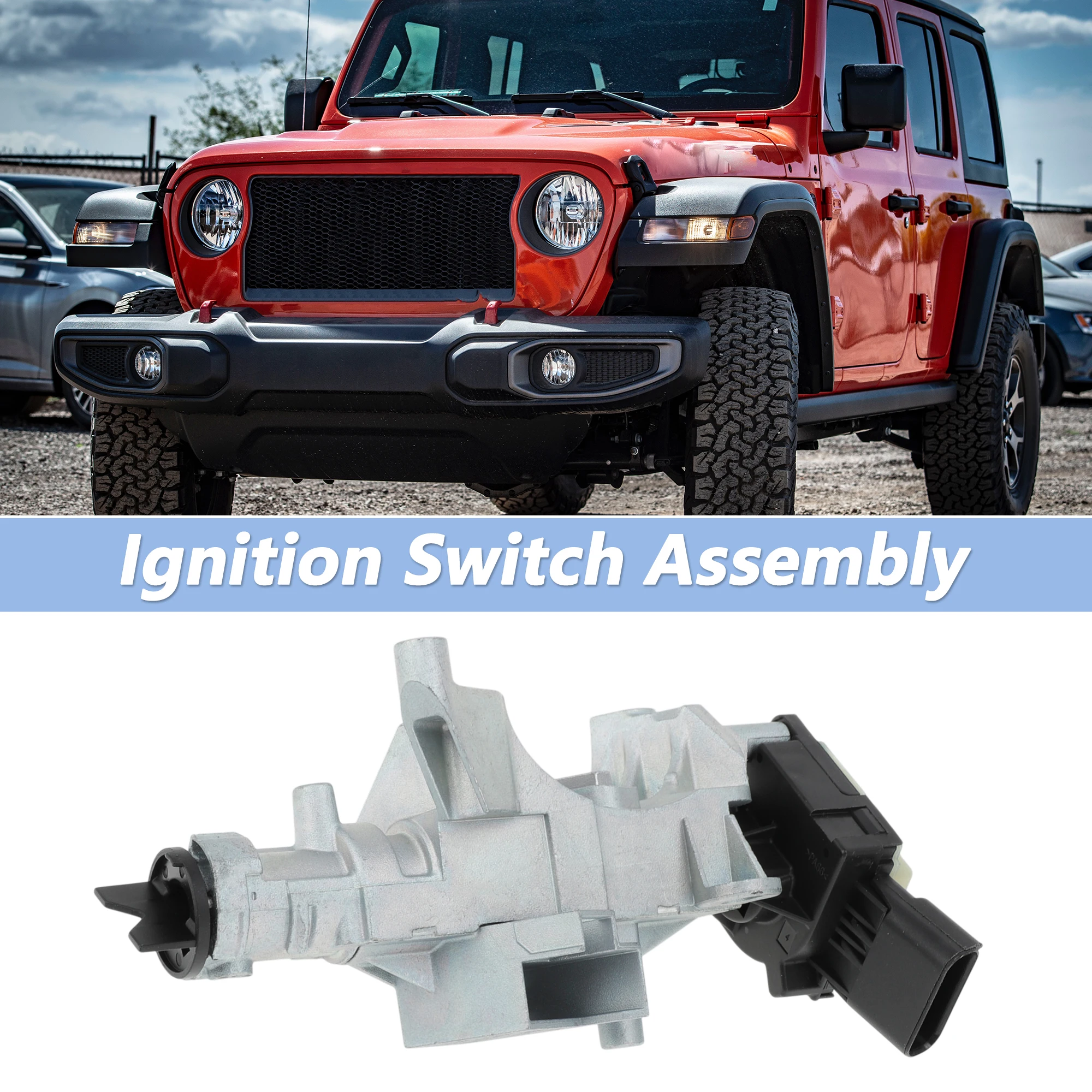 

UXCELL No 68054822AB Цилиндр замка зажигания для Jeep Wrangler 2007-2017 Замок ствола